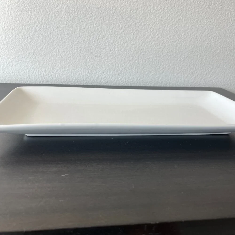 West Elm White Porcelain Serving Platter 14
